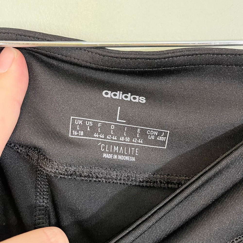 Adidas Climalite Womens Black Graphic Pull-On Activewear Tights & Leggings Large - Picture 6 of 8